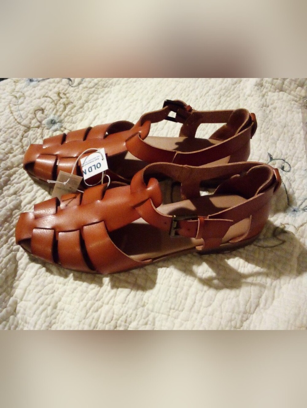 Old Navy Fisherman Style Faux Leather Sandals Size 10 NWT